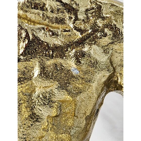 MCM Sitting Man Figurine Sculpture 7 1/4" Gold Finished Art Home Decor Accent - Picture 4 of 13